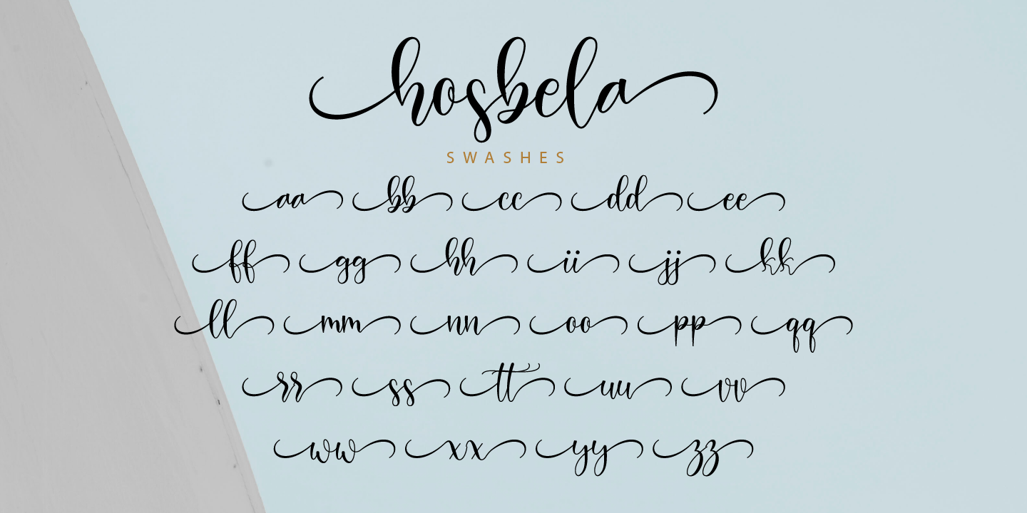 Beispiel einer Hosbela-Schriftart #2